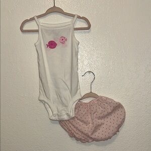Adorable Pink and White Kids Bodysuit Set